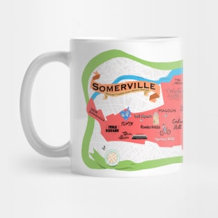 somerville, mass map Mug